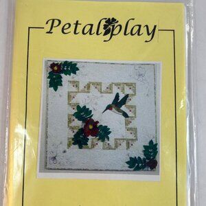 Petal Play 509 Hummingbird Beach Roses 3D Appli-Bond Technique Joan Shay 33"x33"